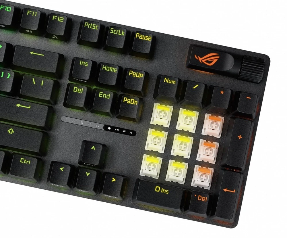 Klaviatūra Asus ROG Strix Scope II X A14 ROG NX Snow V2 (90MP03XF-BKUA20)