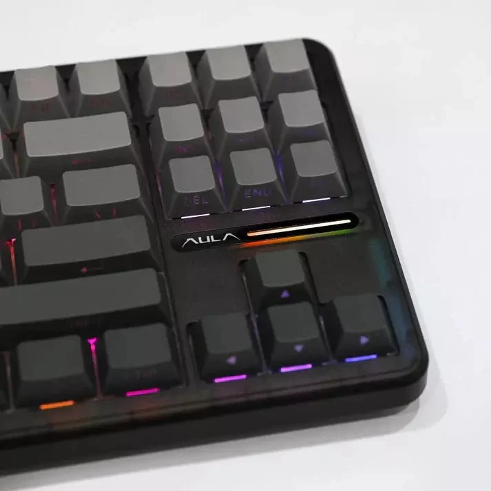 AULA Gasket F87 Gradient Pilkas SpaceCrystal RGB Klaviatūra
