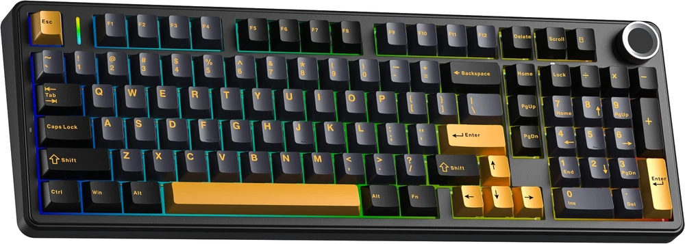 F99 Pro Thunder Juodas StarVector RGB AULA gasket klaviatūra
