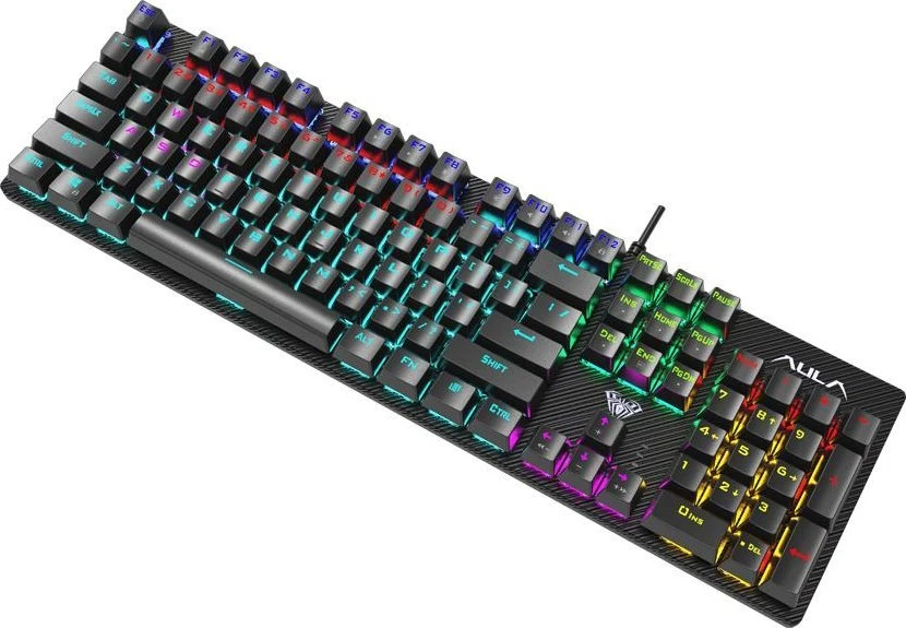 Klaviatūra Aula S2022 RGB su laidu mechaninė klaviatūra (EN RU