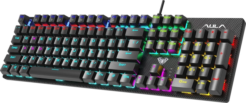 Klaviatūra Aula S2022 RGB su laidu mechaninė klaviatūra (EN RU