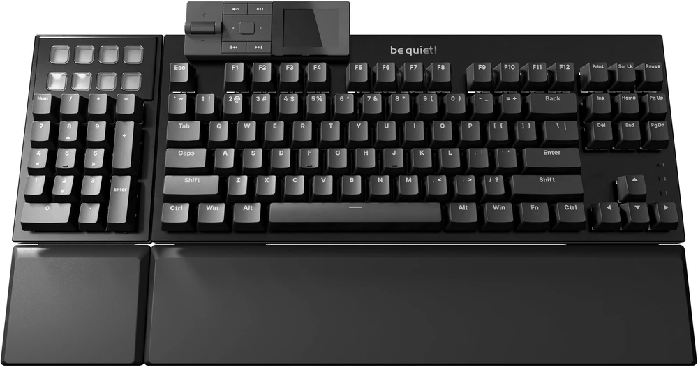 Klaviatūra žaidimams be quiet! Dark Mount be quiet! Silent Tactile su laidu mechaninė su pašvietimu juoda