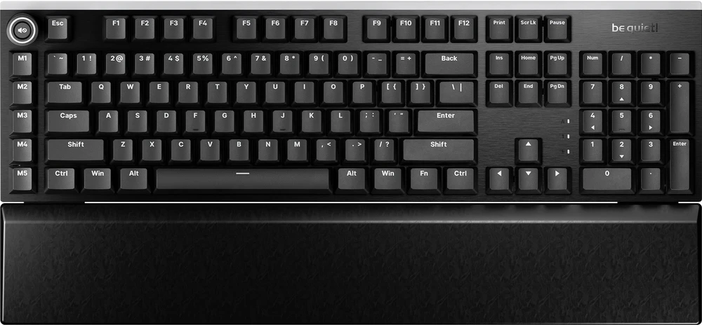 Klaviatūra žaidimams be quiet! Light Mount be quiet! Silent Tactile su laidu mechaninė su pašvietimu juoda