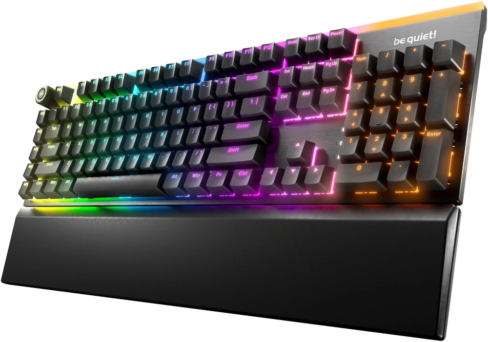 Klaviatūra žaidimams be quiet! Light Mount be quiet! Silent Tactile su laidu mechaninė su pašvietimu juoda
