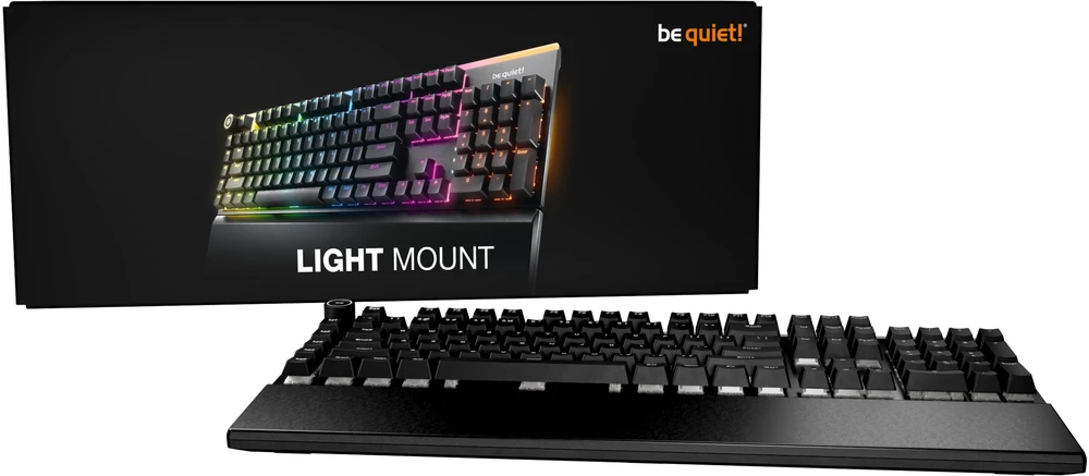 Klaviatūra žaidimams be quiet! Light Mount be quiet! Silent Tactile su laidu mechaninė su pašvietimu juoda