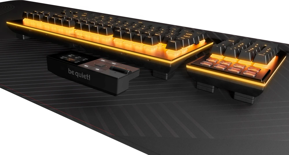 Klaviatūra žaidimams be quiet! Dark Mount be quiet! Silent Linear su laidu mechaninė su pašvietimu juoda
