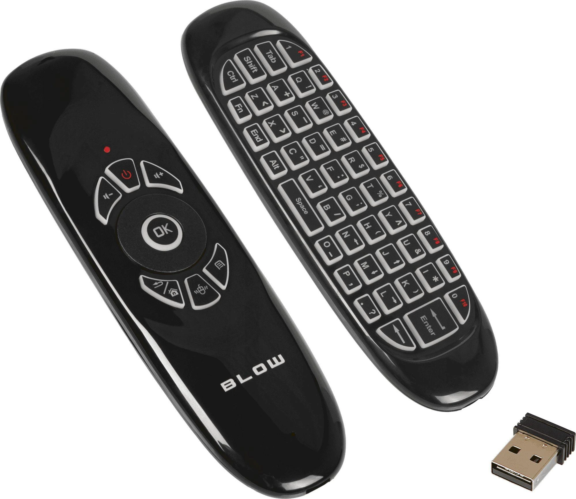 Blow KS-3 belaidė klaviatūra - išmanusis nuotolinio valdymo pultas - juodas