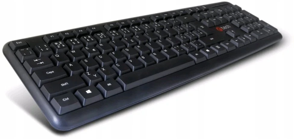 C-Tech klaviatūra KB-102 PS/2 Nice Juodas CZ/SK (KB-102-BL)