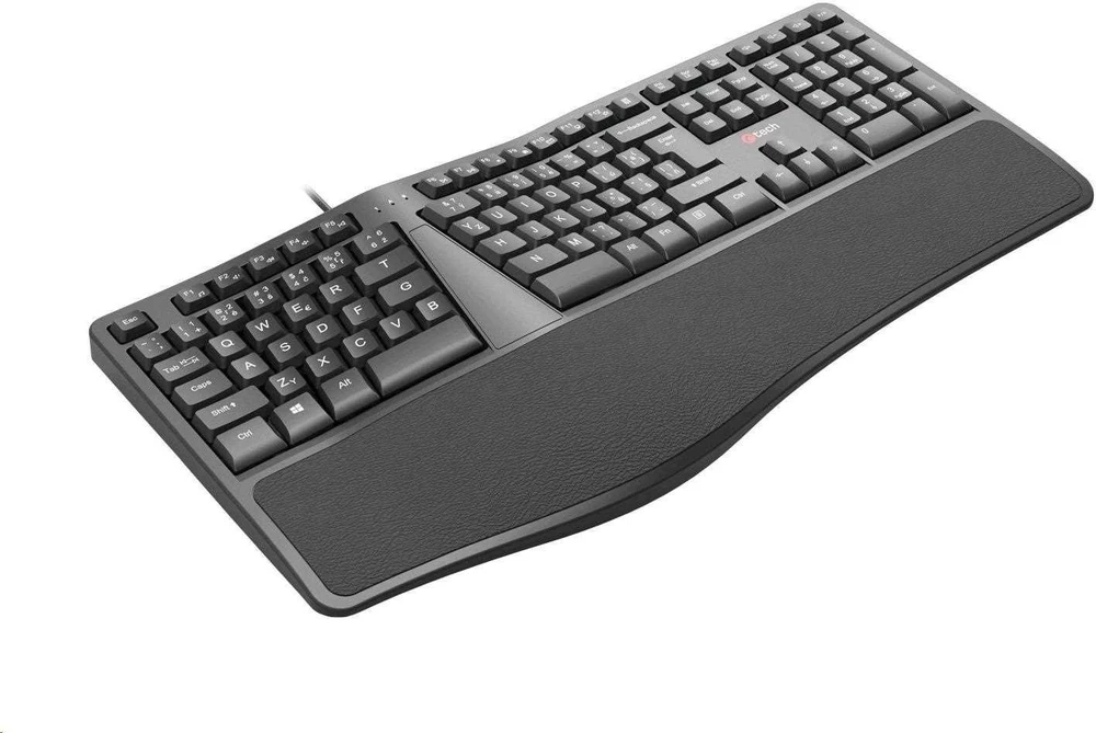 Klaviatūra C-Tech KB-113E USB ERGO Juoda CZ/SK