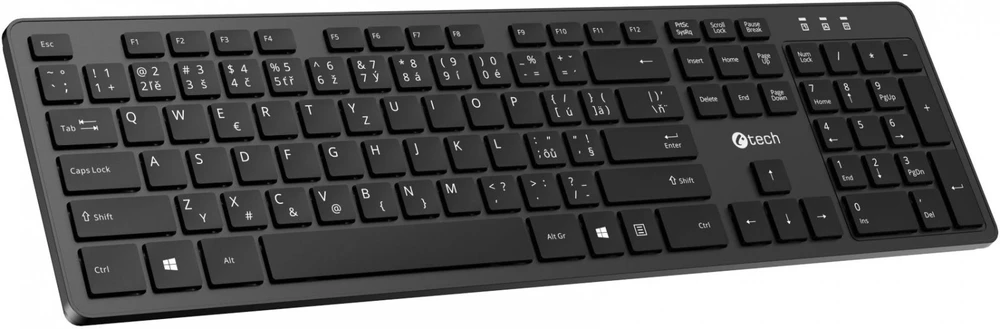 Klaviatūra C-Tech KB-115 belaidė 2,4 GHz plonas išdėstymas CZ/SK