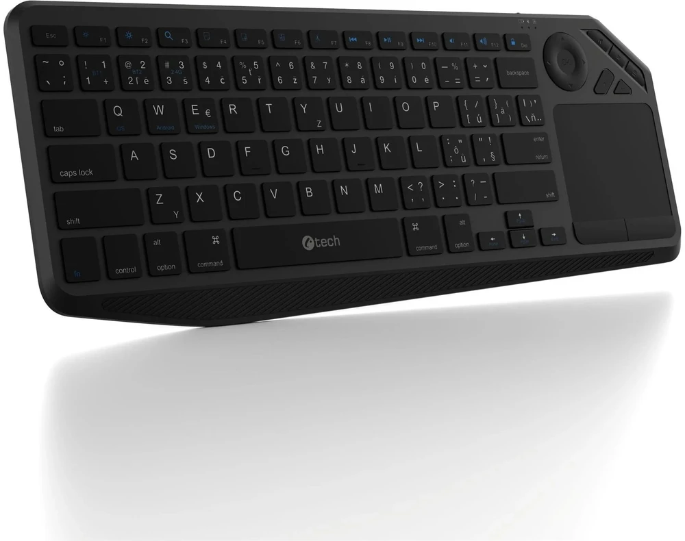 Klaviatūra C-TECH WLTK-02, dvigubas, jutiklinis skydelis