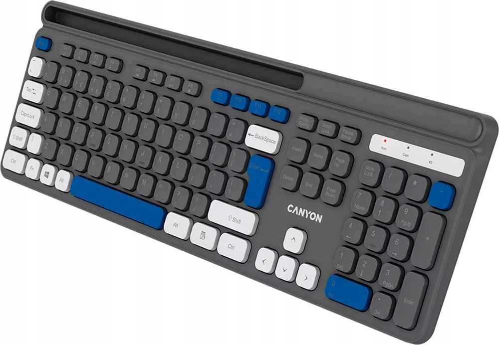 CANYON klaviatūra HKB-W03 EN AAA Wireless Pilkas