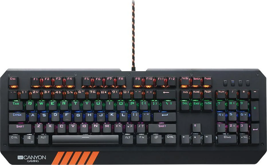Mechaninė klaviatūra žaidimams Canyon Hazard GK-6, Mėlyna Switch, LED, US išdėstymas