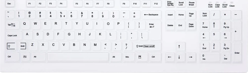 „Cherry Active Key“ klaviatūra „MedicalKey AK-C8100“ (AK-C8100F-FU1-W/US)