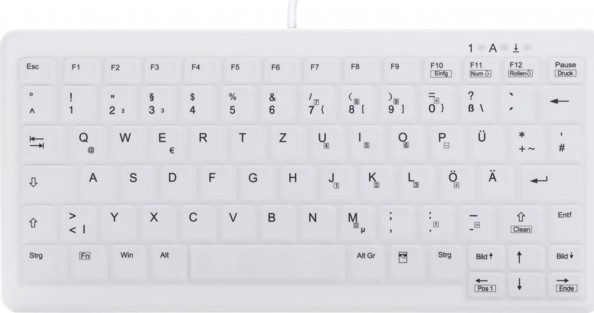 Klaviatūra Cherry AK-C4110 (AK-C4110F-US-W / GE)