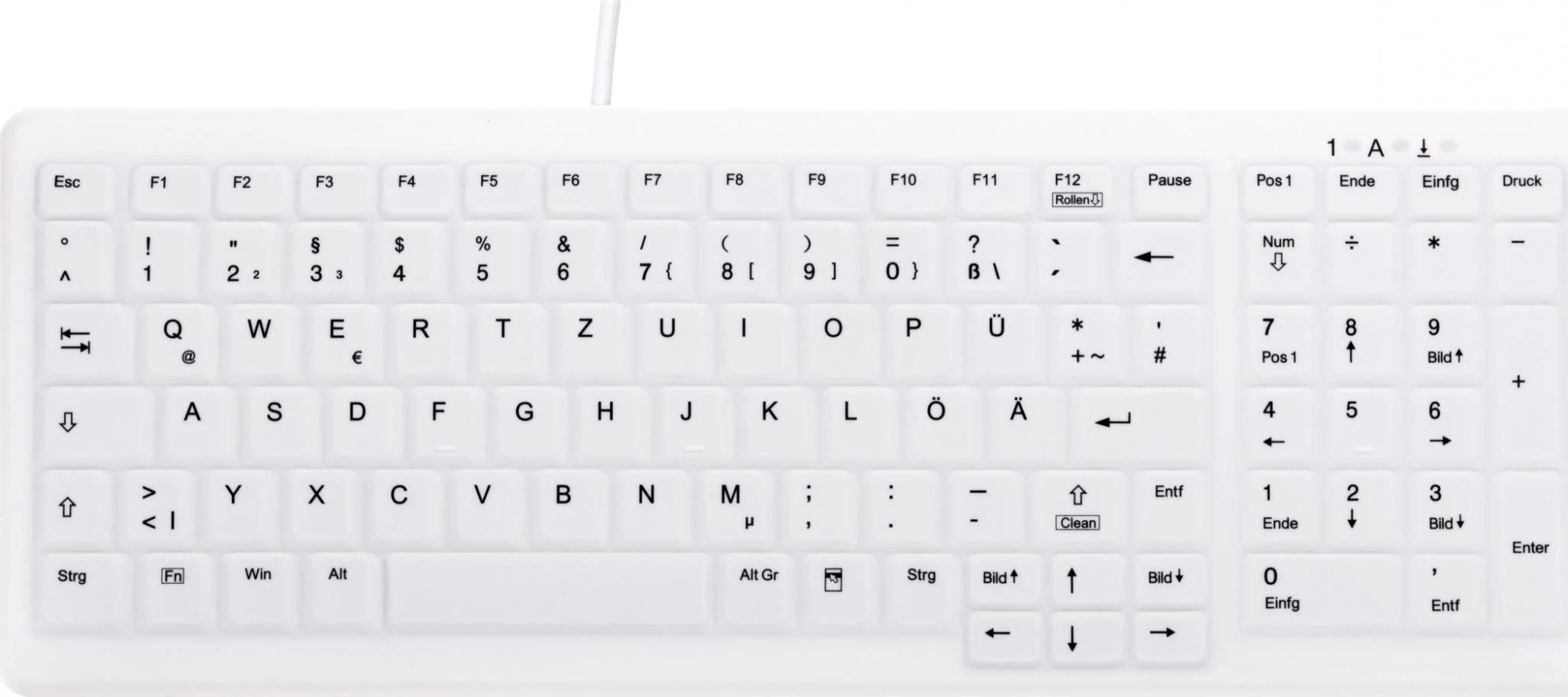 Klaviatūra Cherry ACTIVE KEY MTA AK-C7000 su laidu DE-išdėstymas wei IP68