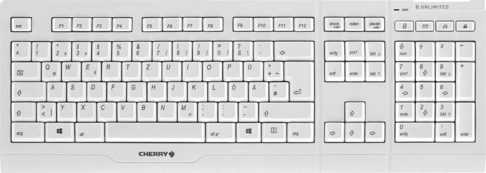 CHERRY B.UNLIMITED 3.0 Baltas - Klaviatūra FR-LAYOUT
