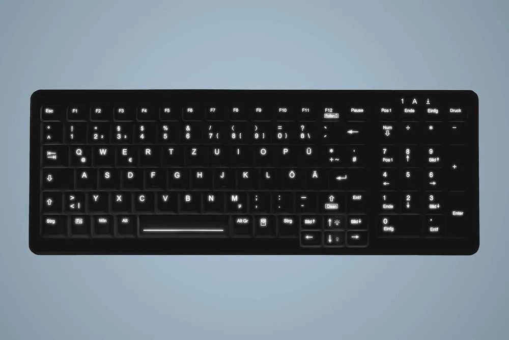 Klaviatūra Cherry Active KEY MTA AK-C7000 su laidu DE-išdėstymas juodas