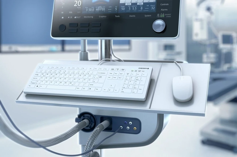 Cherry Klaviatūra AK-C8112 Medical su laidu [DE] baltas su laidu