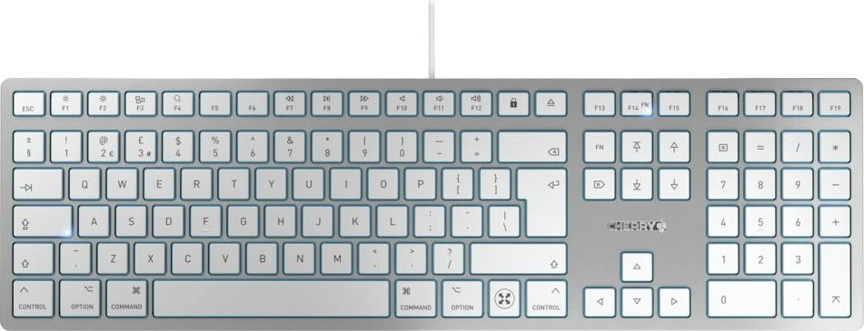 Cherry KC 6000 C FOR MAC Klaviatūra - CORDED Sidabrinis UK-ENGLISH