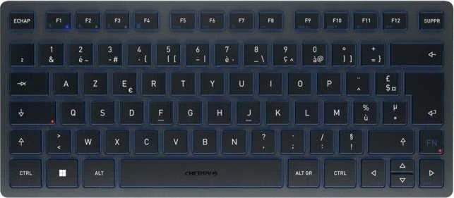 Klaviatūra Cherry KW 7100 MINI BT SLATE Mėlynas/