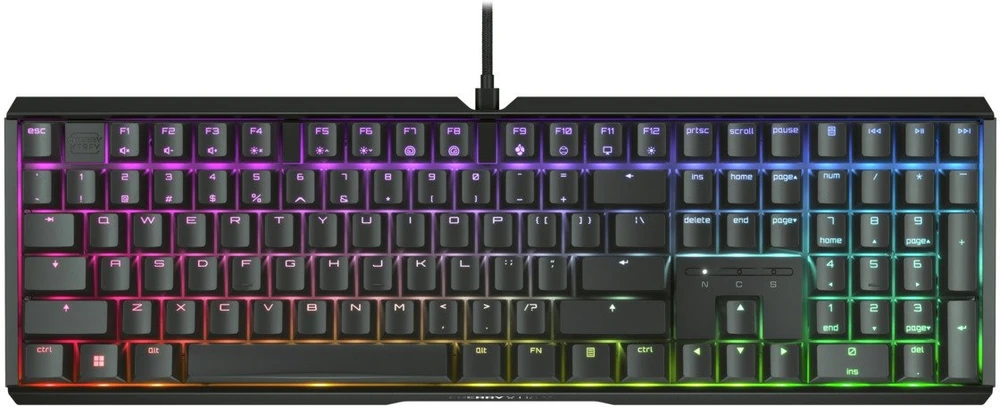 CHERRY MX 3.1 RGB Juodas - Klaviatūra CORDED MECHANICAL MX2A