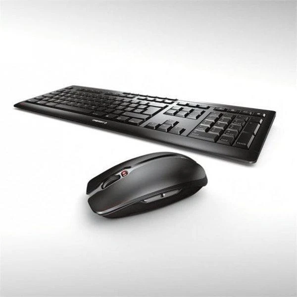 Klaviatūra CHERRY STREAM DESKTOP rinkinys su pele, bevielis, FR išdėstymas, juodas
