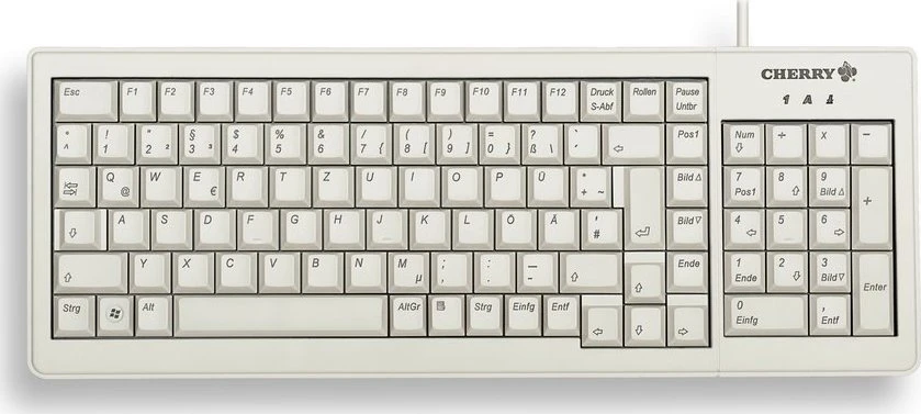 Klaviatūra Cherry CHERRY XS G84-5200 klaviatūra USB + PS/2 QWERTY Angielski Pilka