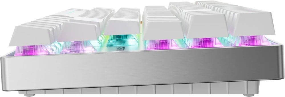 CHR CHERRY MX 8.2 Pro TMR Belaidė klaviatūra Žaidimams USB + RF belaidė + Bluetooth QWERTZ Vokiečių Sidabras, Balta