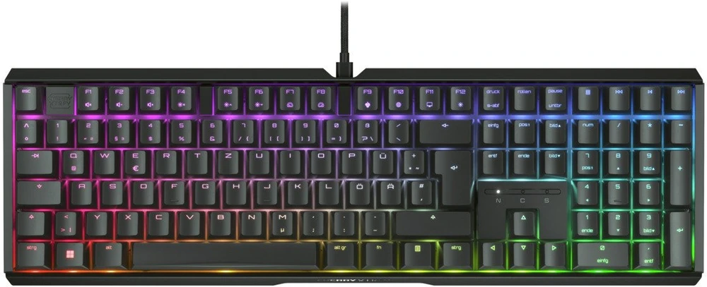 Klaviatūra Cherry XTRFY TAS MX 3.1 RGB su laidu (DE) MX2A Raudona sw