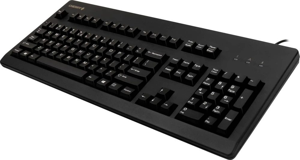Klaviatūra CHERRY G80-3000 MX mėlyni jungikliai, DE-išdėstymas, hellgrau