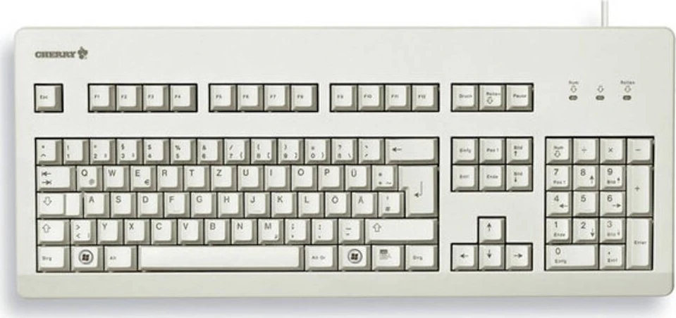 Klaviatūra CHERRY G80-3000 MX rudi jungikliai, EU-išdėstymas, grau