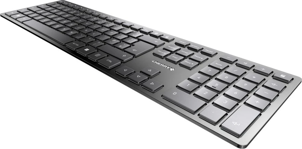 Cherry KW 9100 SLIM GB Klaviatūra - WIRELESS Juodas UK-ENGLISH