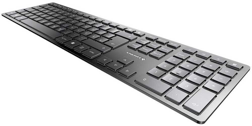 Klaviatūra Cherry KW 9100 SLIM KEYBOAD WIRELESS - LAYOUT-PORTUGAL Juodas