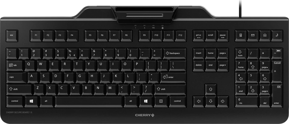 Klaviatūra Cherry Secure Board 1.0 USB mechaninis jungiklis Juodas