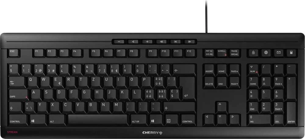 Cherry Klaviatūra Stream USB Juodas