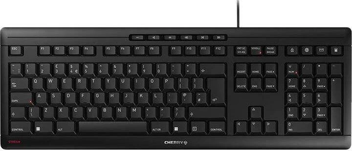 CHERRY JK-8500 klaviatūra USB QWERTY Anglų Juoda