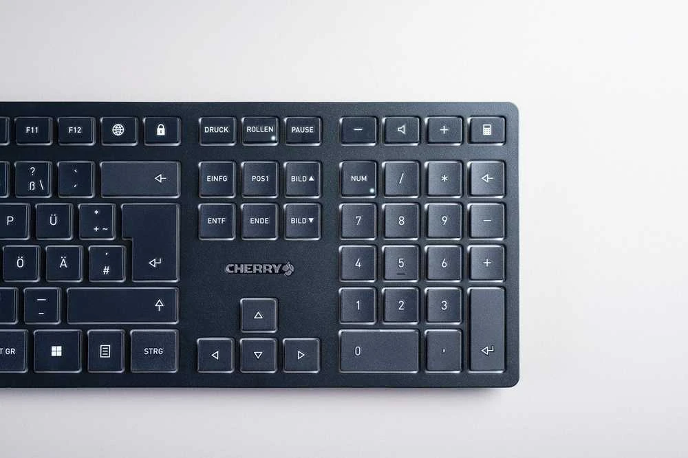 Cherry KW 9100 SLIM CZ Klaviatūra - WIRELESS Juodas CZECHIA SLOVAKI