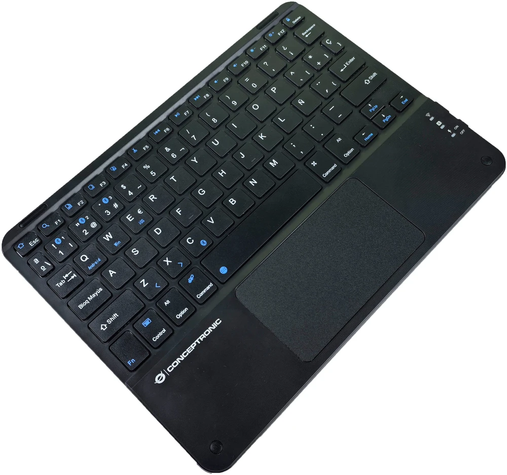 Klaviatūra Conceptronic Wireless BT5.4 10'' Ispaniškas išdėstymas Juoda (TOBIN01BES)