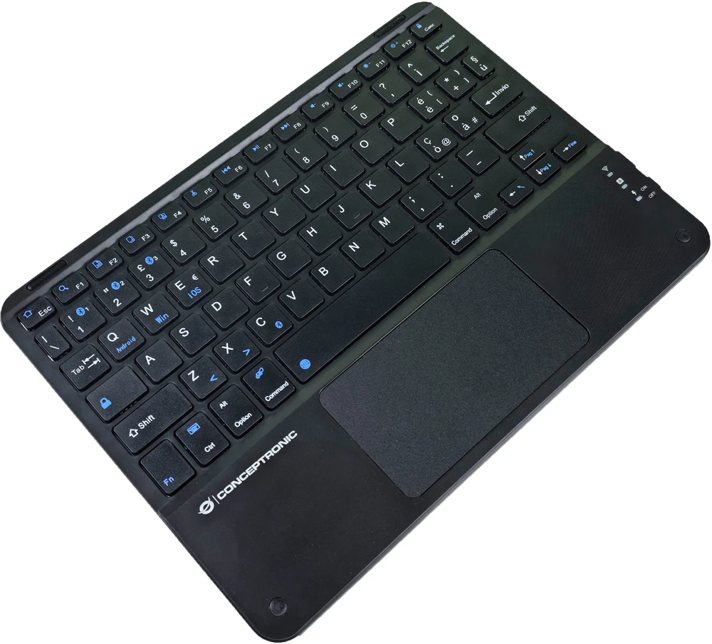 Klaviatūra Conceptronic Belaidė 10'' BT5.4 Układ włoski Juodas (TOBIN01BIT)