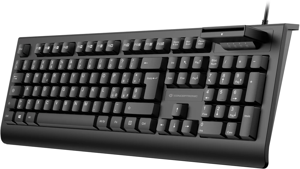 Klaviatūra Conceptronic USB +Skaitytuvas kart Smart ID išdėstymas IT (KAYNE01IT)