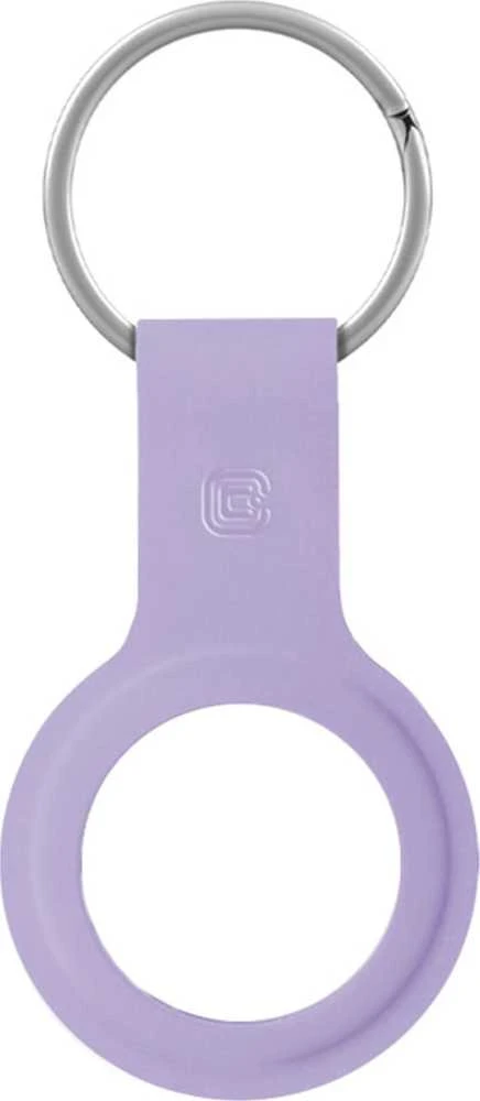 Crong Silikoninis dėklas with Key Ring - Protective case for Apple AirTag key ring Violetinė