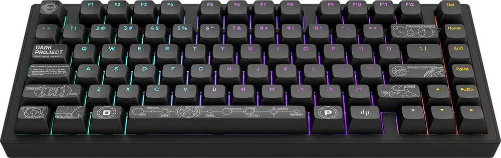 Klaviatūra žaidimams Dark Project ALU Terra G3MS Moonstone belaidė mechaninė su pašvietimu juoda