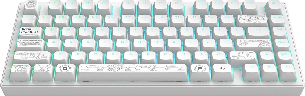 Klaviatūra Dark Project ALU Terra Nova Baltas Wireless