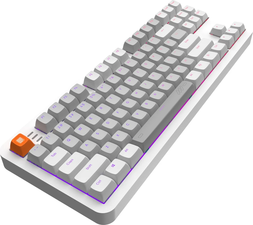 Klaviatūra žaidimams Dark Project ALU87B G3MS Moonstone su laidu mechaninė su pašvietimu pilka