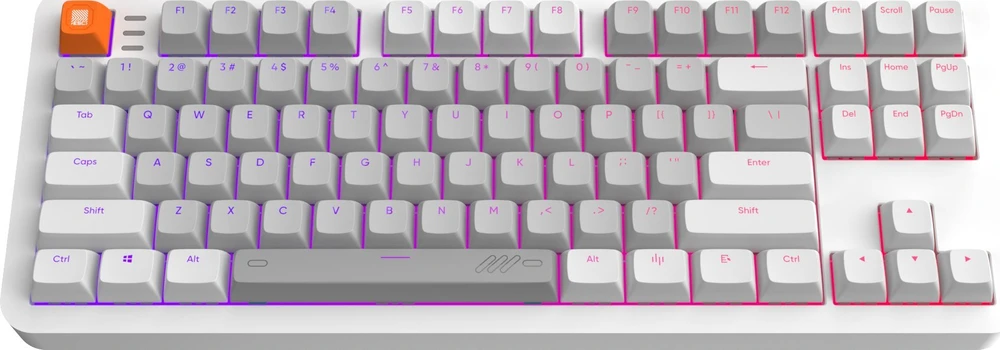 Klaviatūra žaidimams Dark Project ALU87B G3MS Moonstone su laidu mechaninė su pašvietimu pilka
