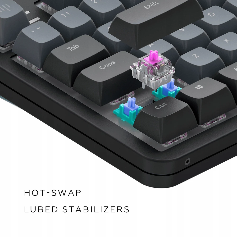 Klaviatūra Dark Project ALU87A (Midnight) ISO išdėstymas - G3MS Zircon Switches