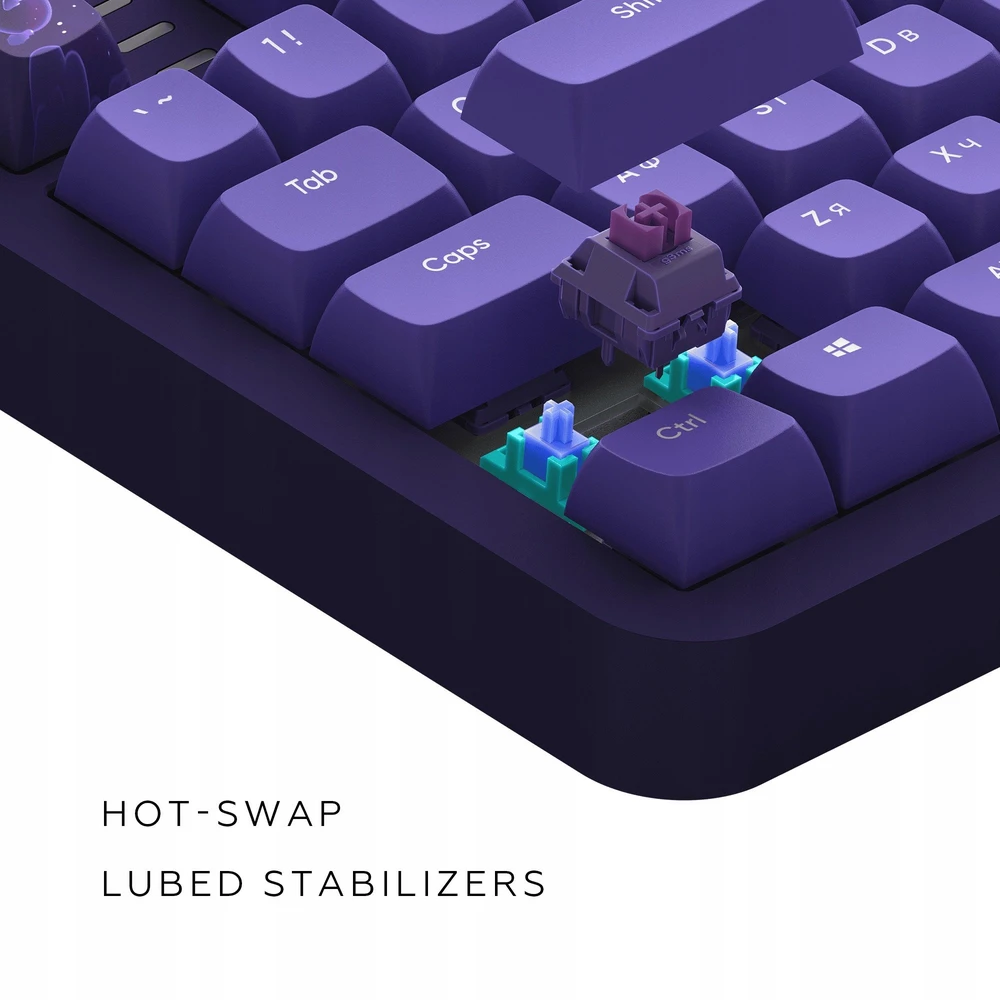 Klaviatūra „Dark Project ALU87B Celestial“, G3MS „Voidstone Switch“, RU