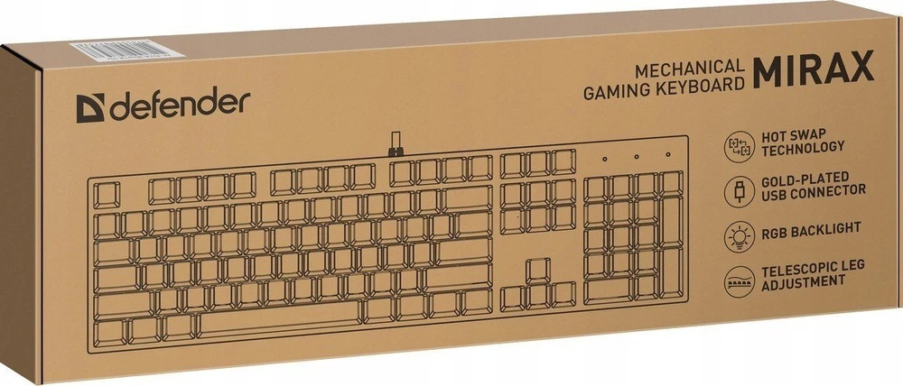 Klaviatūra Mėlyna Defender Mirax GK-352 Outemu Mėlyna