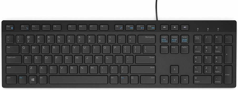 Klaviatūra Dell KB216 (KB216 USB vokiškas, juodas)